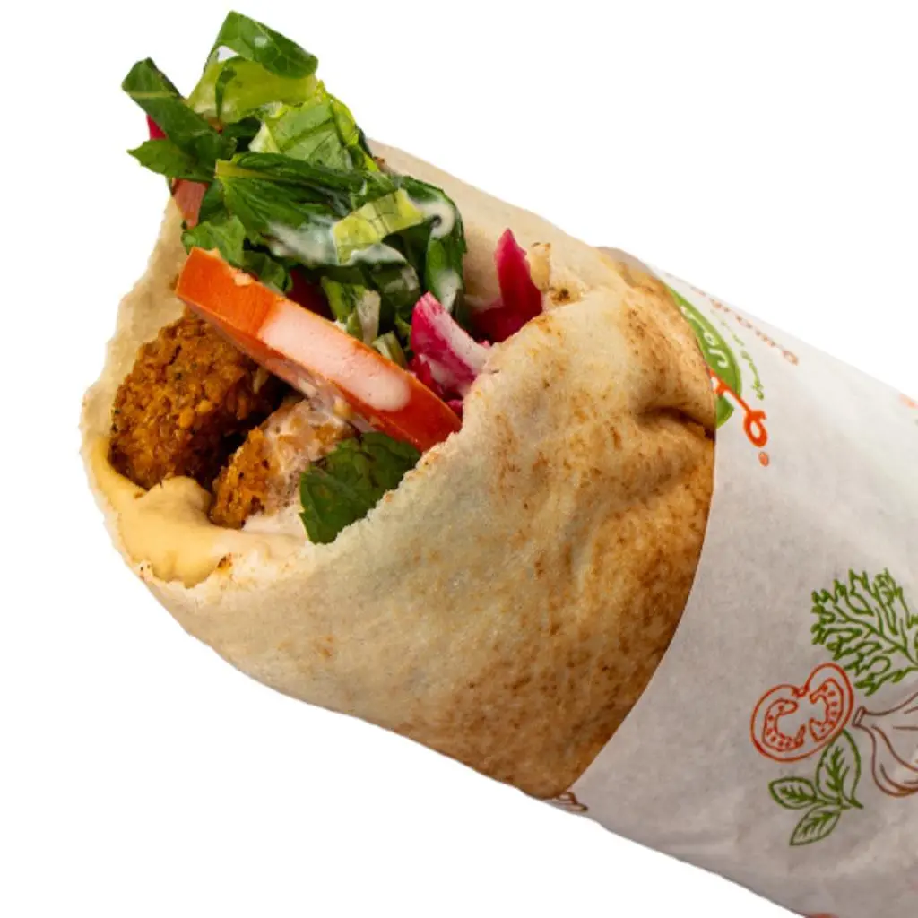 Falafel Sandwich with Shami Bread